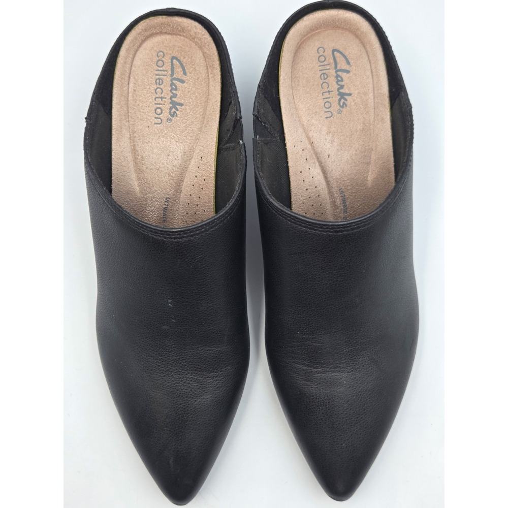 Clarks Women's Ellanie Pace Black Leather Comfort Size 9 EUC No Box Classic - Picture 3 of 11
